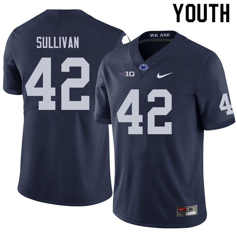 NCAA Nike Youth Penn State Nittany Lions Austin Sullivan #42 College Football Authentic Navy Stitched Jersey KRD2798ZJ